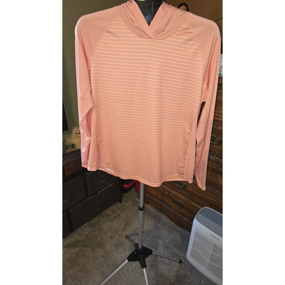 WOMAN'S ACTIVE TOP BY:NEPALLO SIZE:XL PEACH HOODED LONG SLEEVES*NEW W/OUT TAGS*